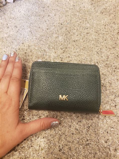 michael kors racing green wallet.